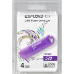 Флеш-накопитель Exployd 4GB-570-пурпурный