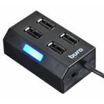 Разветвитель USB 2.0 Buro BU-HUB4-U2.0 черный
